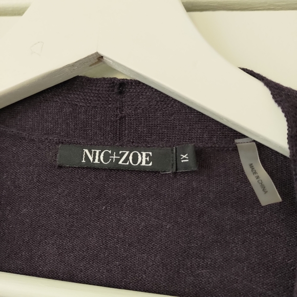 Nic+Zoe Purple Cardigan sz 1X - Picture 2 of 5
